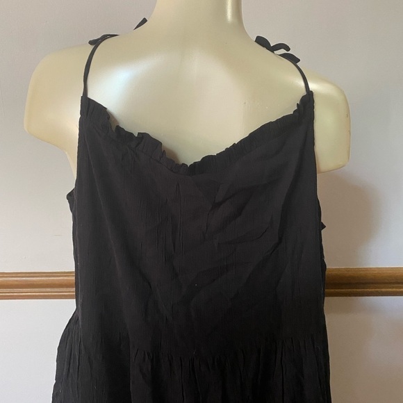 𝅺reitman’s XXL Black Sundress With Shoulder Ties, New With Tags - Picture 3 of 5